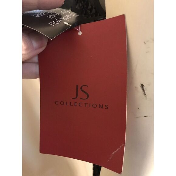 NWT $178 JS Collections Flapper Style Black Form Fitting Glittery Cocktail Dress - Picture 9 of 11